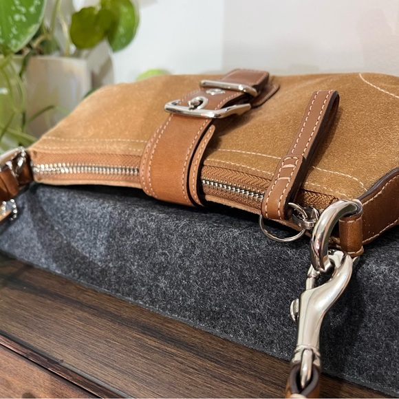 Vintage Coach Y2K Hamptons suede Demi bag 7558 - Picture 2 of 13